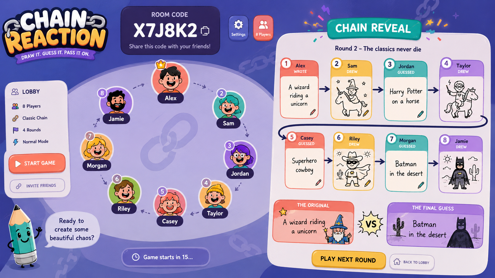Chain Reaction Home Screen